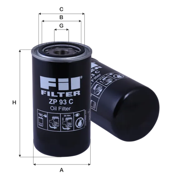 ZP93C Yağ Filtresi
