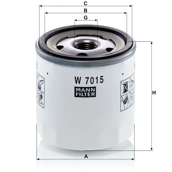 W 7015 Yağ Filtresi