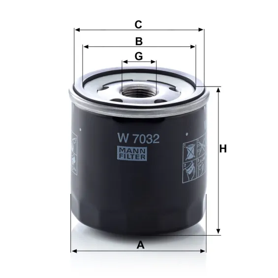 W 7032 Yağ Filtresi