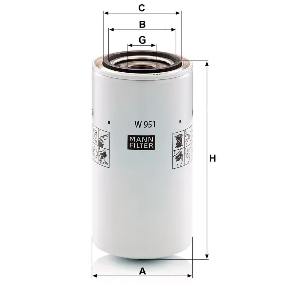 W 951 Yağ Filtresi