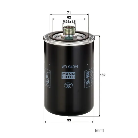 WD 940/4 Hidrolik Şanzıman Filtresi