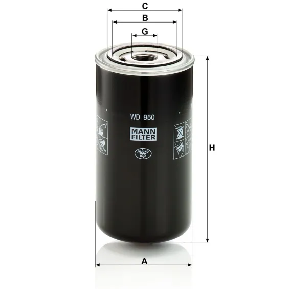 WD 950 Hidrolik Filtresi
