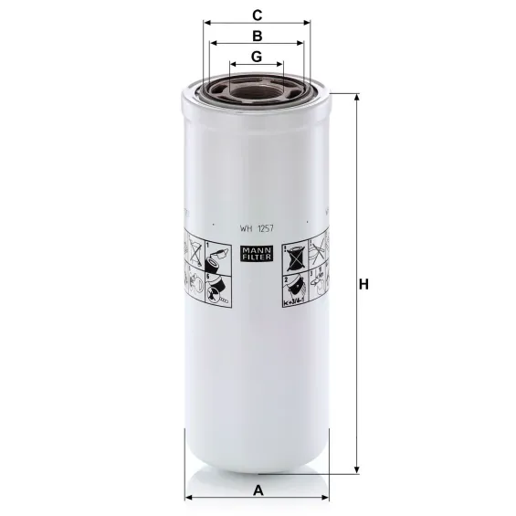 WH 1257 Hidrolik Filtresi