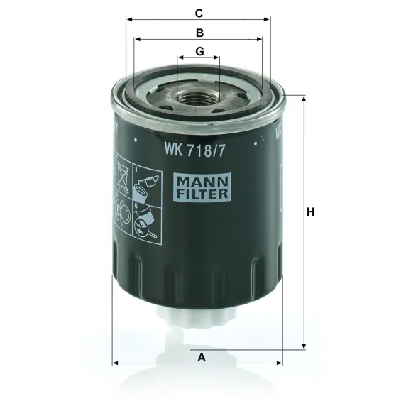 WK 718/7 Yakıt Filtresi