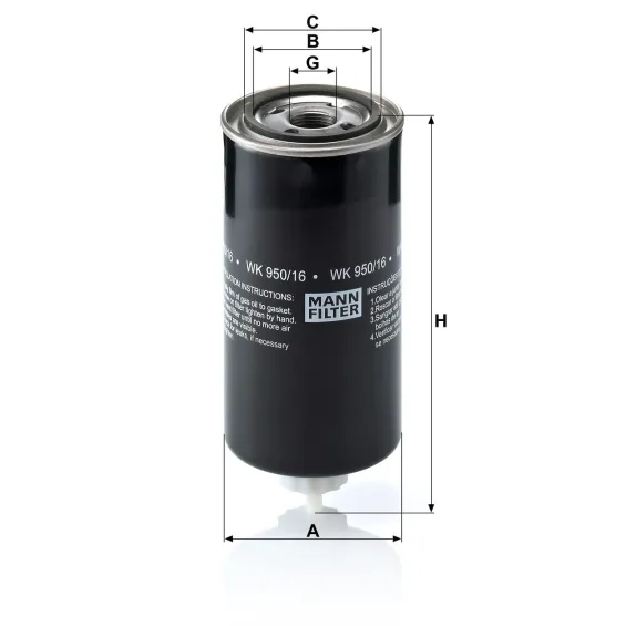 WK 950/16 x Yakıt Filtresi