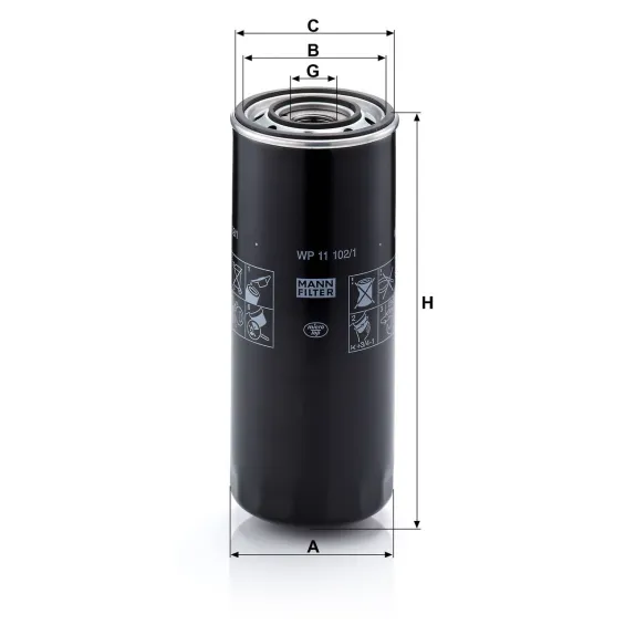 WP 11 102/1-2 Yağ Filtresi