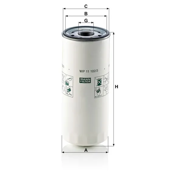 WP 11 102/3 Yağ Filtresi