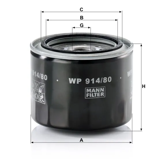 WP 914/80 Yağ Filtresi
