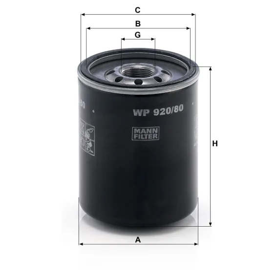 WP 920/80 Yağ Filtresi