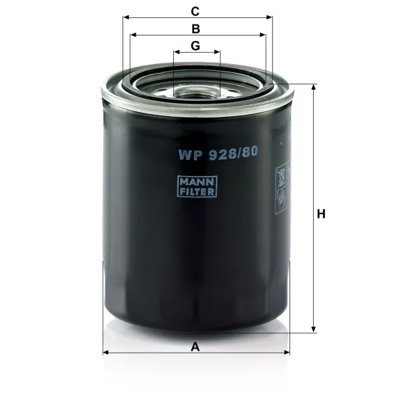 WP928/80 Yağ Filtresi